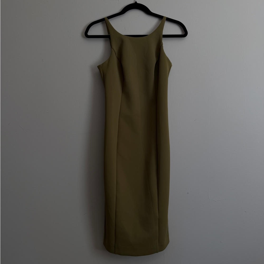 Olive Green Tank Midi Dress
